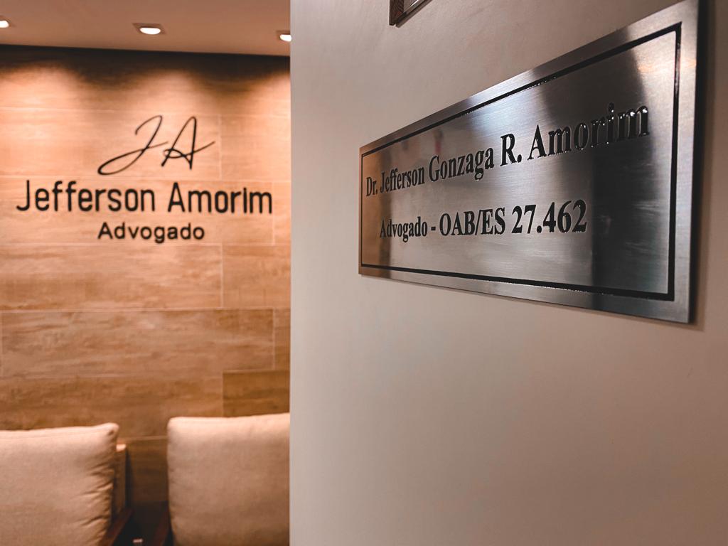 Recepção do escritório Jefferson Amorim Advocacia, em Cariacica
